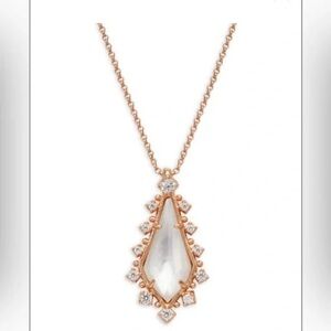 Kendra Scott Gold Necklace with Teardrop Pendant